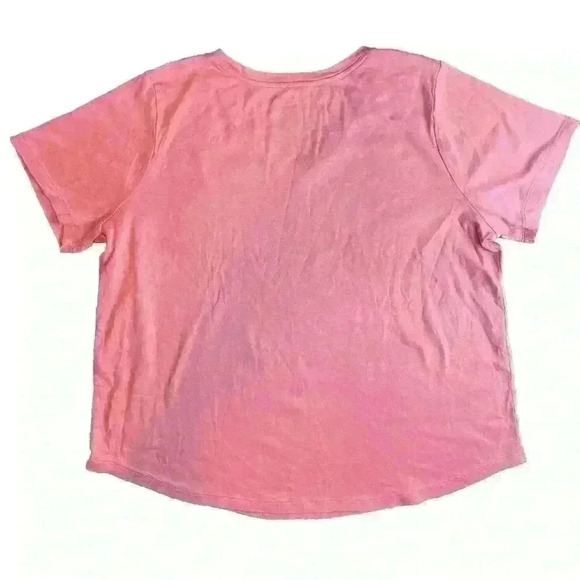 J. Jill Perfect Pima V-Neck Tee Sz 2X Pink 100% Supima Cotton *FLAW* - Picture 2 of 9